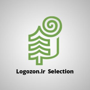 لوگو طرح درخت و کاغذ