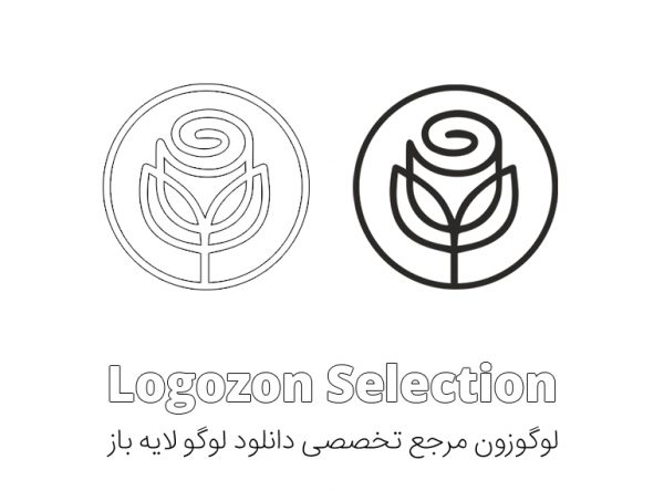 لوگو شکل گل رز