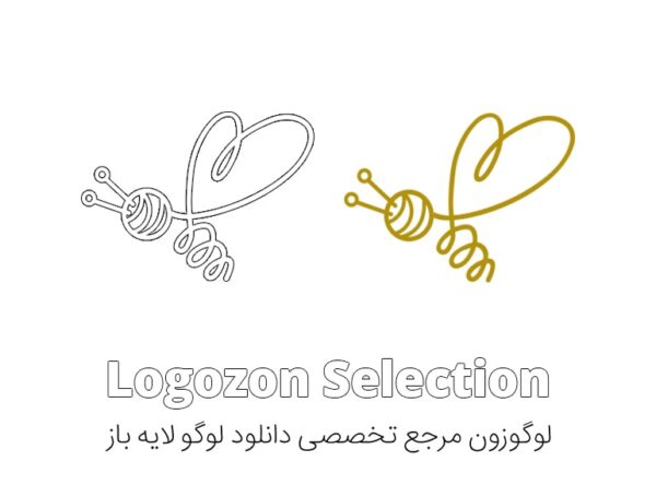 لوگو خطی زنبور خندان - Image 2
